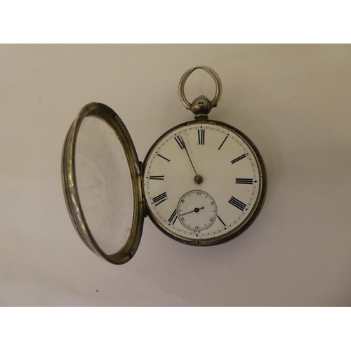 105 - White and yellow metal items of personal ornament, viz. two rings; a pocket watch; a vesta case; and... 