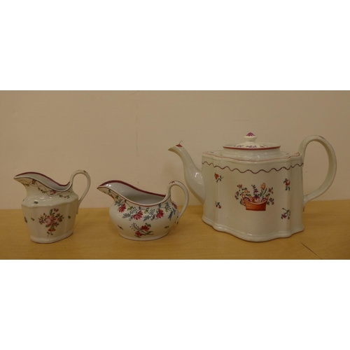 107 - Mainly 19thC ceramics: to include an English china teapot and similar tableware 