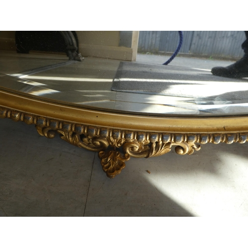 127 - Four similar, mainly gilt framed 20thC mirrors  largest 26