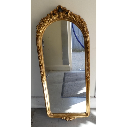 127 - Four similar, mainly gilt framed 20thC mirrors  largest 26