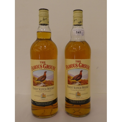 141 - Two bottles of Famous Grouse Finest Scotch whisky 