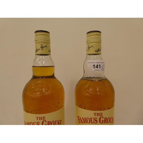 141 - Two bottles of Famous Grouse Finest Scotch whisky 