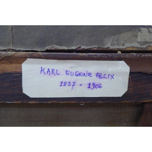 183 - K Felix - a Venetian study  oil on canvas  bears a signature  14