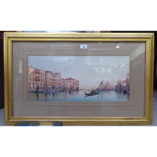 184 - U Ongania - a Venetian study  watercolour  bears a signature  10