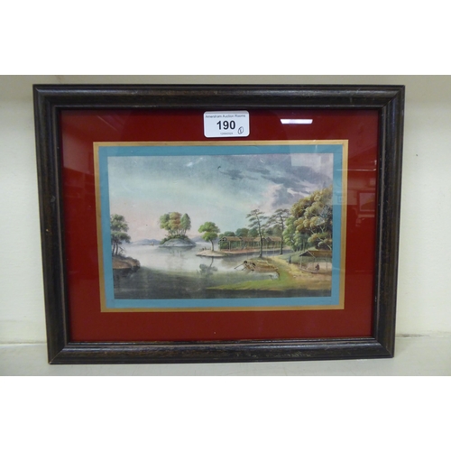 190 - Early 20thC Chinese School - a land and riverscape  mixed media on ricepaper  5