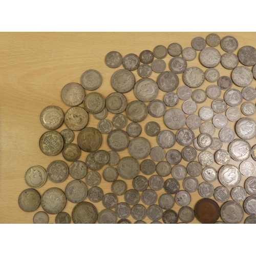 2 - Uncollated pre-1947 British coinage  (approx. 46ozs)