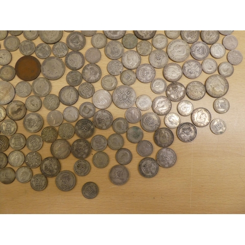 2 - Uncollated pre-1947 British coinage  (approx. 46ozs)