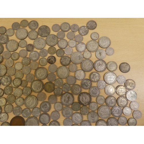 2 - Uncollated pre-1947 British coinage  (approx. 46ozs)