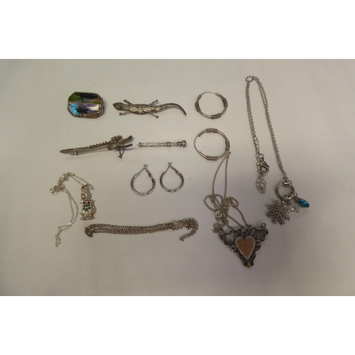 222 - Costume jewellery: to include mainly 925 and white metal collectables