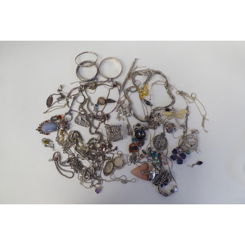 228 - Costume jewellery, mainly necklaces and brooches  925 stamped 