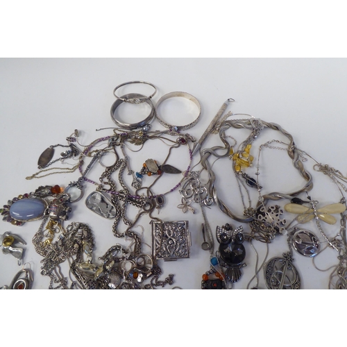 228 - Costume jewellery, mainly necklaces and brooches  925 stamped 