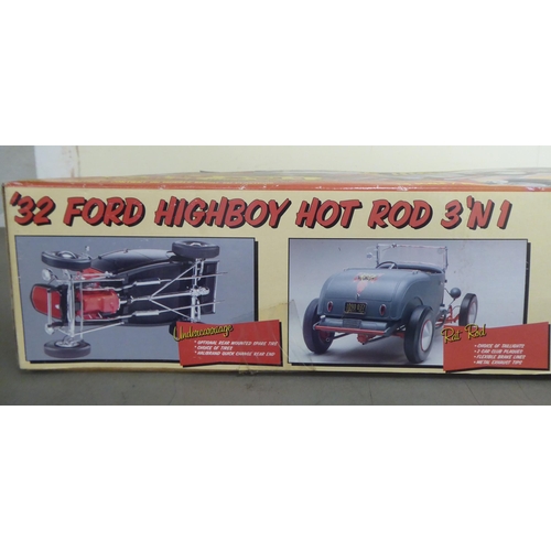 232 - A 1/8 scale model kit by Revell, a '32 Ford Highboy Hot Rod 3 N I'  (completeness not guarantee... 