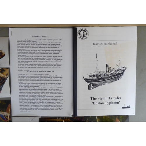 236 - An unbuilt model ship, by Mount Fleet Models, 'The Steam Trawler, Boston Typhoon'  (completenes... 