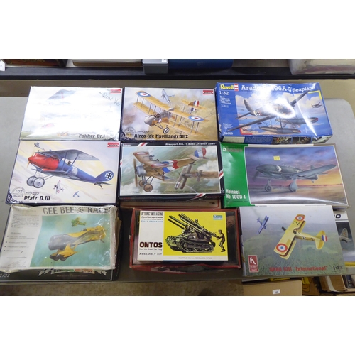 241 - 1/32 scale model kits: to include by Roden, a 'Nieuport 28cI'; and a 'Bristol F.2b Fighter' by Wingn... 