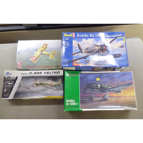 241 - 1/32 scale model kits: to include by Roden, a 'Nieuport 28cI'; and a 'Bristol F.2b Fighter' by Wingn... 