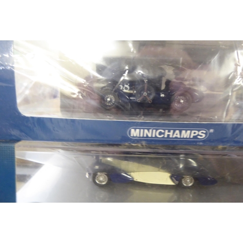 248 - Minichamp diecast model vehicles: to include a '1936 Lancia Astura Tipo 233 Corto'; and a '1938-Buga... 