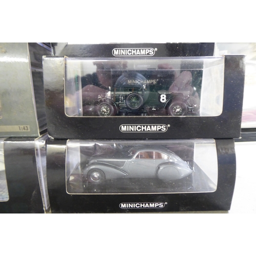 248 - Minichamp diecast model vehicles: to include a '1936 Lancia Astura Tipo 233 Corto'; and a '1938-Buga... 