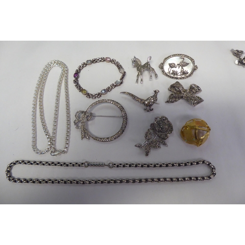 250 - Costume jewellery and necklaces stamped 925 