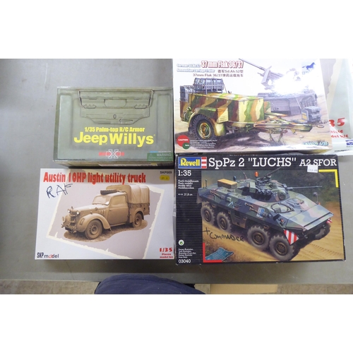 252 - 1/35 scale model kits: to include by Mirror Models Ltd, a 'CMP Mk.I Otter Recce Car'; and an 'SpPz 2... 