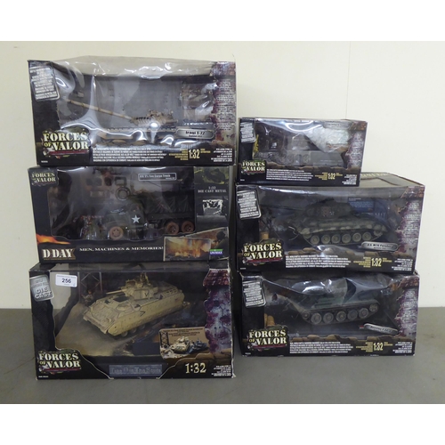 256 - Six Forces of Valor diecast model figures and vehicles: to include 'Take Out The Scuds'  boxed