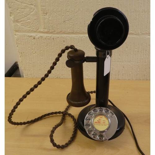 26 - A vintage telephone; and a contemporary bell box  10