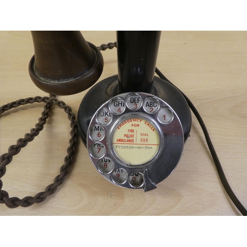 26 - A vintage telephone; and a contemporary bell box  10