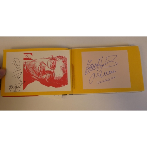 275 - An autograph album, bearing signatures from comedians, magicians, film and TV stars