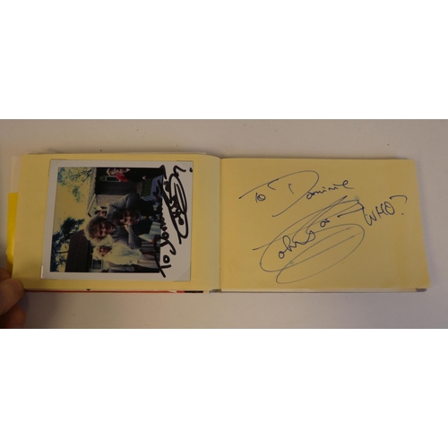 275 - An autograph album, bearing signatures from comedians, magicians, film and TV stars