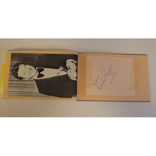 275 - An autograph album, bearing signatures from comedians, magicians, film and TV stars