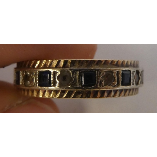 287 - Two dissimilar 9ct gold rings, set with coloured stones