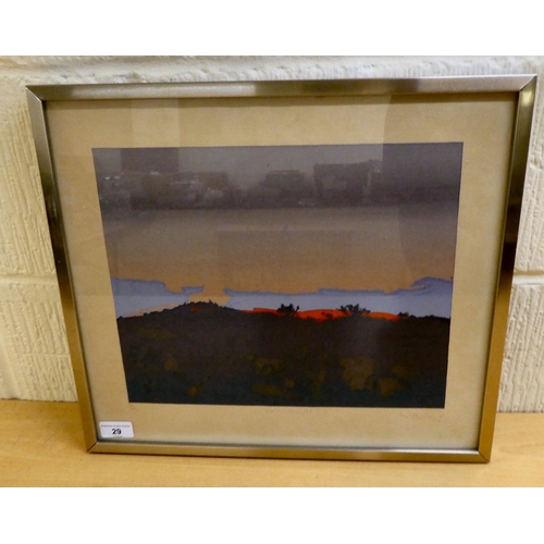 29 - After Millward - 'Welsh Sunset'  Limited Edition 18/24 coloured print  bears a pencil title & si... 