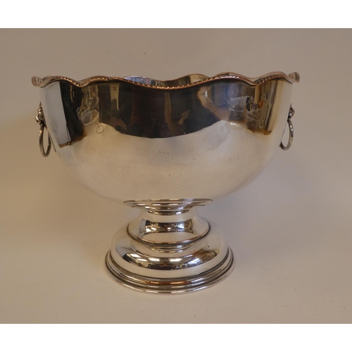 292 - Silver plated tableware: to include a pedestal rose bowl