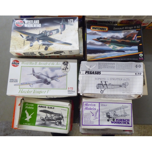 306 - 1/72 scale model kits: to include by Revell, a 'British Vosper MTB'; and a 'Harrier GB7' by Airfix&n... 