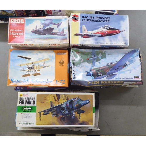 306 - 1/72 scale model kits: to include by Revell, a 'British Vosper MTB'; and a 'Harrier GB7' by Airfix&n... 