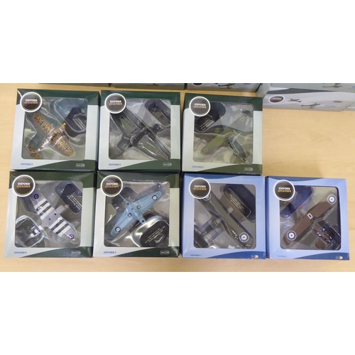 358 - 21 Boxed diecast model planes by Oxford Aviation: to include a P47 Thunderbolt; and a Junkus Ju 87B ... 