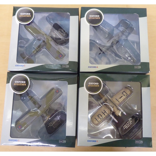 358 - 21 Boxed diecast model planes by Oxford Aviation: to include a P47 Thunderbolt; and a Junkus Ju 87B ... 