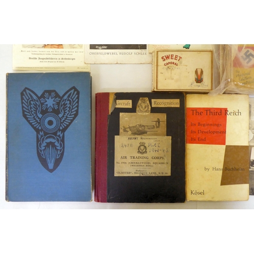 359 - Military themed ephemera: to include a scratch made aircraft recognition book and magazines 