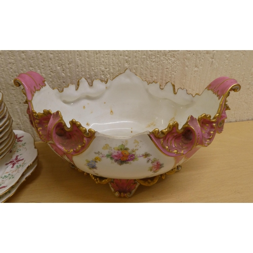 42 - 19thC and later ceramics: to include a Royal Crown Derby china centrepiece bowl  9