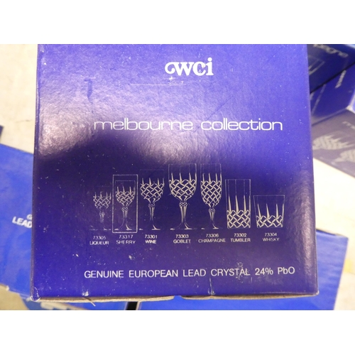 46 - WCI, European lead crystal drinking glasses from the Melbourne Collection  