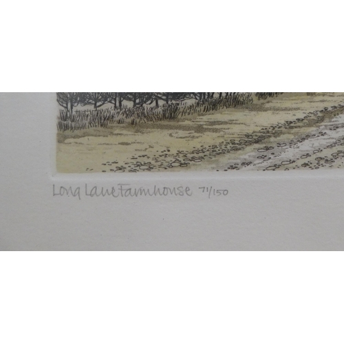 65 - After Kathleen Caddick - four individually titled coloured prints  bearing pencil signatures&nb... 