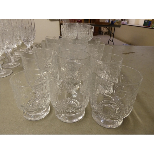 70 - Glassware: to include Thomas Webb and other pedestal wines 