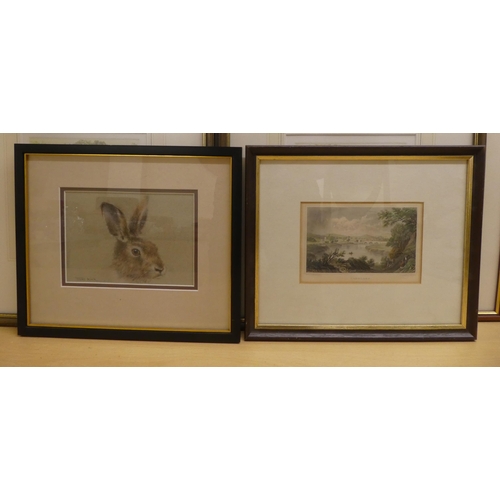 71 - Framed pictures: to include after Jo Barry - two landscapes  Limited Edition coloured prints  bearin... 