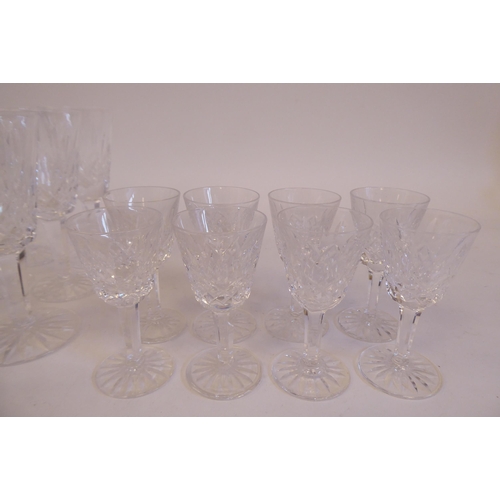 97 - Waterford crystal Lismore pattern glasses, viz. six sherries and seven liqueurs