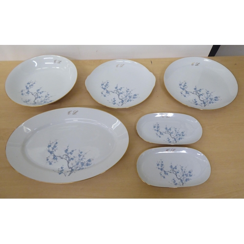 274 - Limoges porcelain Monet Bleu pattern tableware