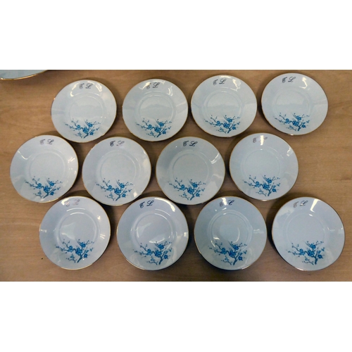 274 - Limoges porcelain Monet Bleu pattern tableware