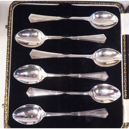 105 - Silver and silver plate: to include a silver napkin ring  Birmingham marks indistinct