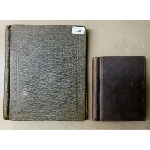 208 - Two uncollated, used postage stamp album: to include Chinese, German and British issues