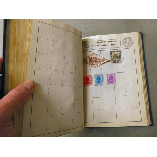 208 - Two uncollated, used postage stamp album: to include Chinese, German and British issues