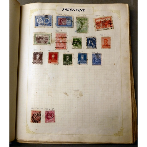 208 - Two uncollated, used postage stamp album: to include Chinese, German and British issues