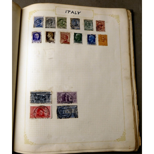208 - Two uncollated, used postage stamp album: to include Chinese, German and British issues